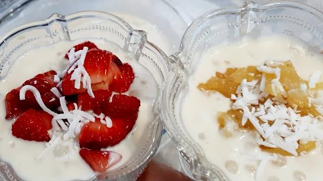 Creme De Sagu Com Abacaxi E Frutas Frescas