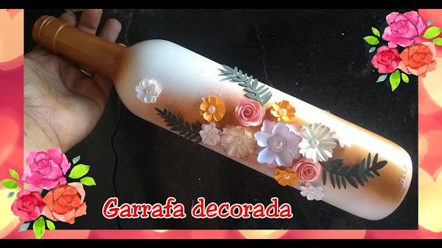 Decorando Garrafa Reciclada