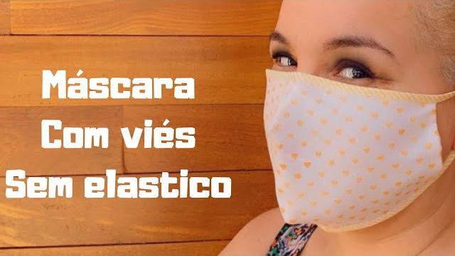 Máscara Com Viés Sem Elástico