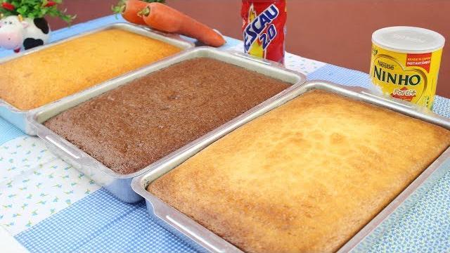 3 RECEITAS DE BOLOS MAIS PROCURADAS DA INTERNET