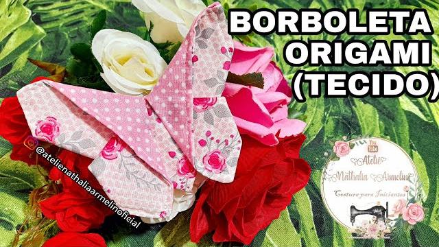 Borboleta Origami De Tecido
