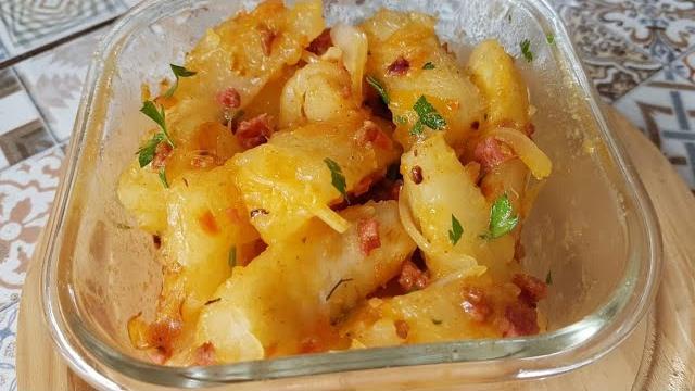 Aipim Ao Molho Preparado Na Frigideira