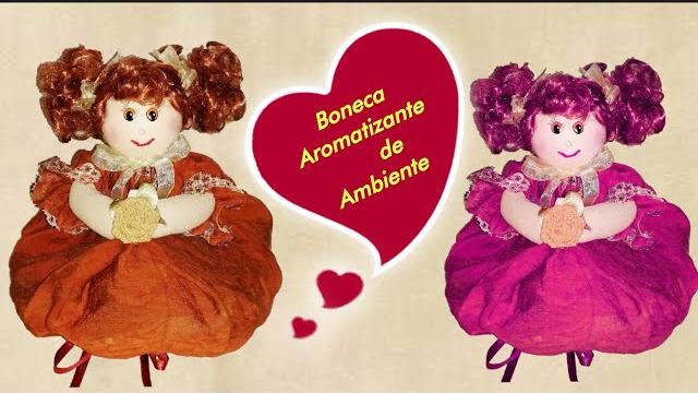 Linda Bonequinha Aromatizante Com Garrafa PET