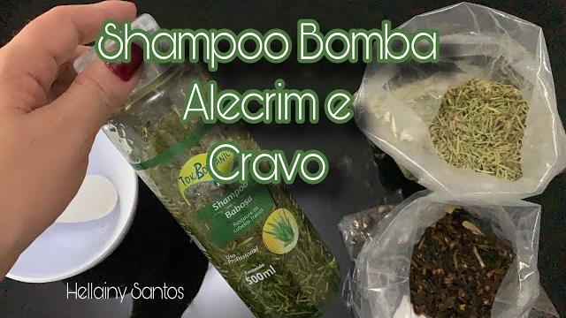 Shampoo Bomba de Alecrim e Cravo Para Fortalecer e Parar a Queda dos Cabelos