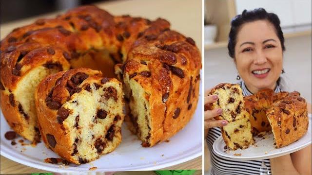 Rosca Natalina Com Chocolate Muito Fácil e Macia