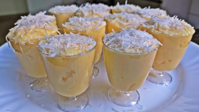 Mousse Fácil de Coco e Abacaxi – Misturou Tá Pronto