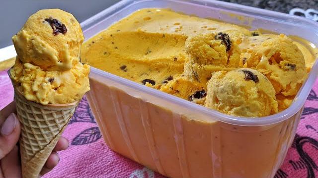 Sorvete de Creme Com Uva Passa – Super Fácil de Fazer
