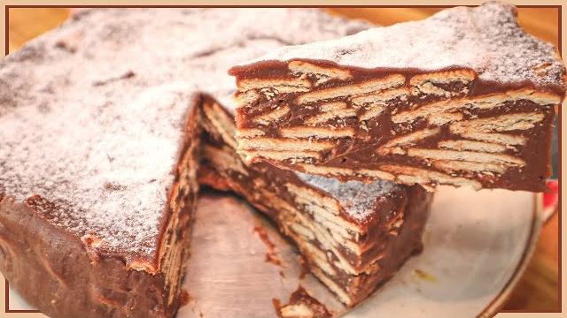 Maravilhosa Torta de Chocolate Com Bolacha