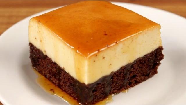 Bolo Pudim Cremoso – Feito Com Duas Camadas