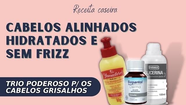 Cabelos Grisalho Alinhados com Glicerina