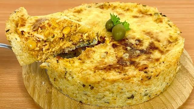 Sobrou Arroz? Faça essa Fantástica Torta de Frango e Surpreenda a Todos