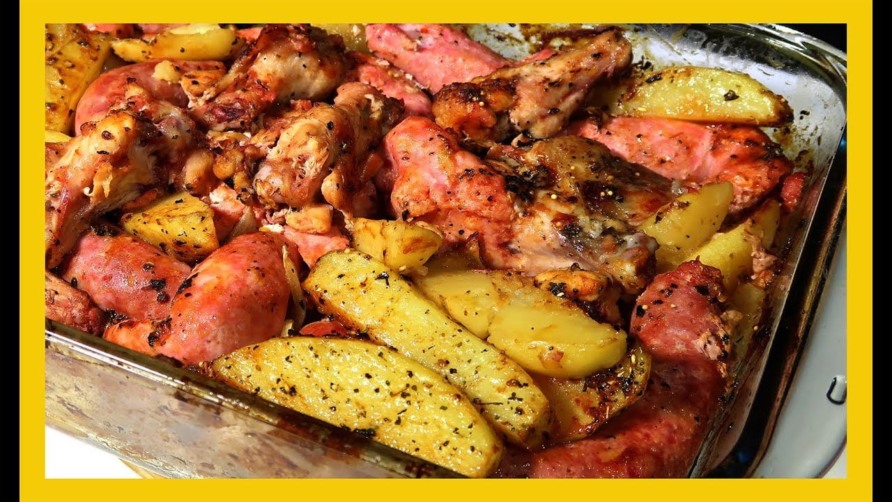 Frango Com Batata e Linguiça Toscana Ao Forno