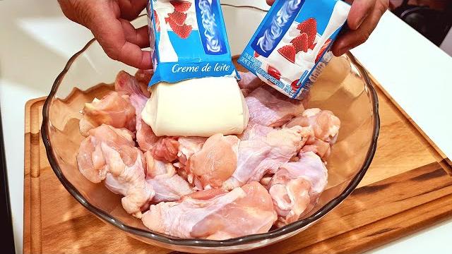 FRANGO COM CREME DE LEITE A MELHOR RECEITA QUE JÁ FIZ EM CASA