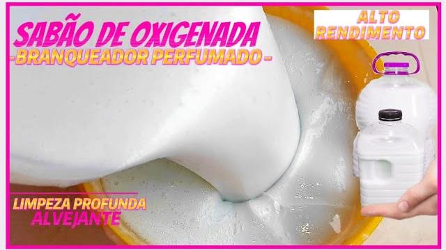 Sabão Branqueador Perfumado de Agua Oxigenada – Para Roupas Brancas e Coloridas
