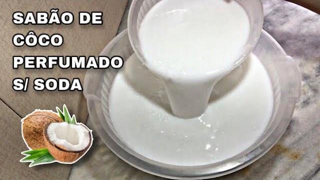 Sabão Perfumado de Coco Para Roupas Finas e Delicadas Com Poucos Ingredientes