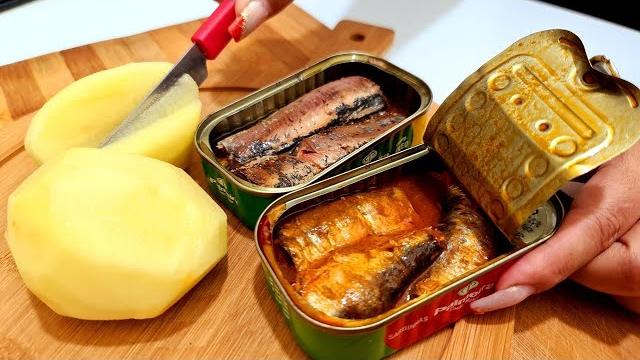 Aprenda a prepar essa deliciosa receita de batatas com sardinha