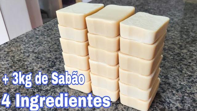 Receita: Sabão Caseiro com Apenas 4 Ingredientes para Lavar e Limpar Roupas