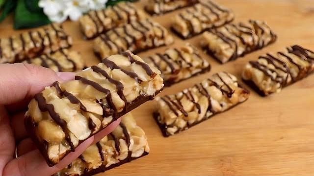 Deliciosa Receita: Barrinha de Amendoim com Chocolate