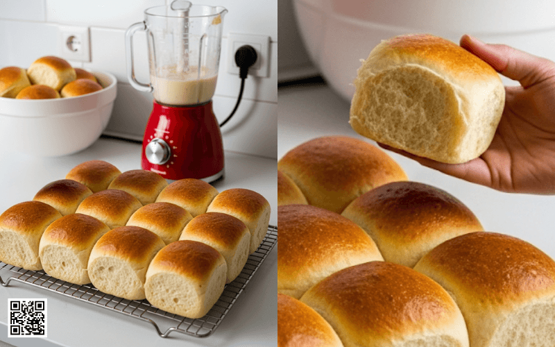 Pãezinhos de Liquidificador Fofinhos e Dourados