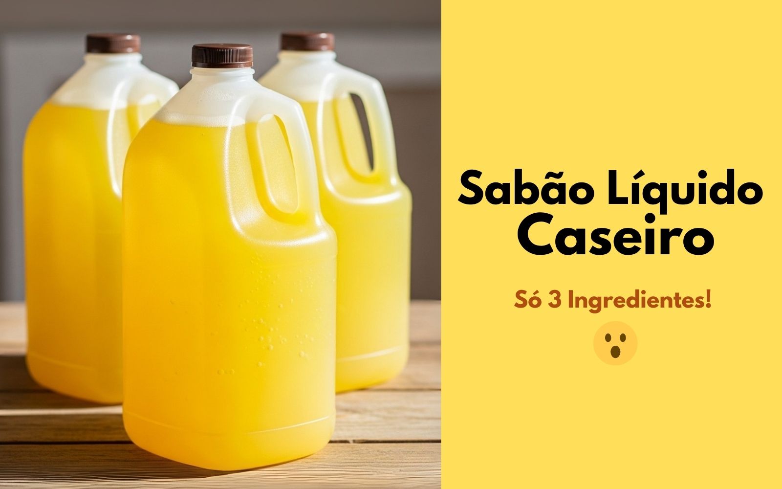 Sabão Líquido Caseiro Para Lavar Roupas – Só 3 Ingredientes! 😮