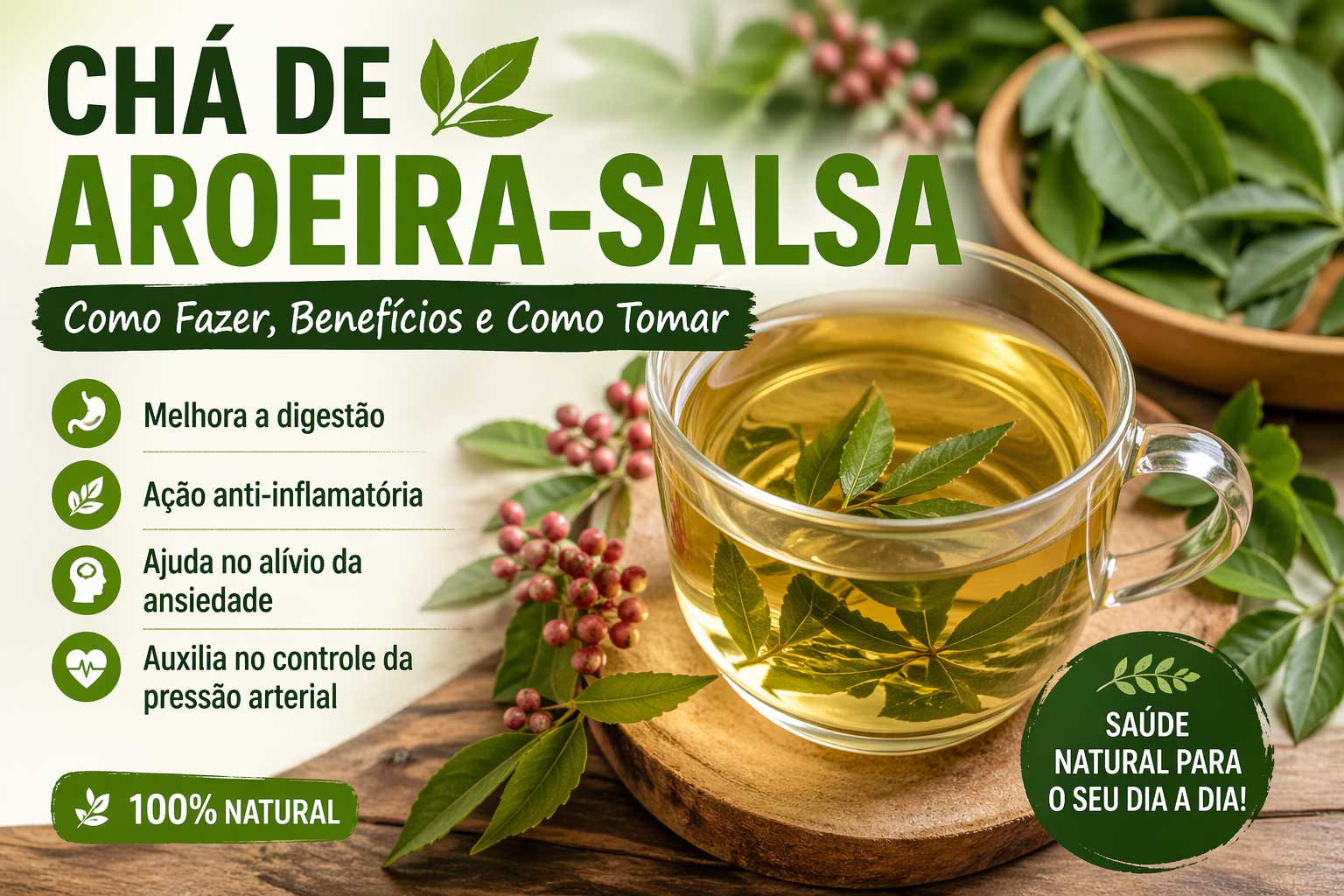 Chá de Aroeira-Salsa: Como Fazer, Benefícios e Como Tomar