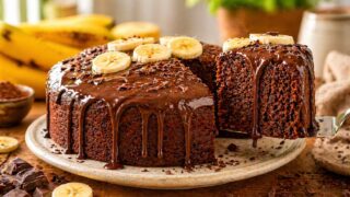 Bolo de Banana com Chocolate (Sem Açúcar)