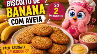 🍪 Biscoito de Banana com Aveia (2 Ingredientes) – Fácil, Saudável e Delicioso