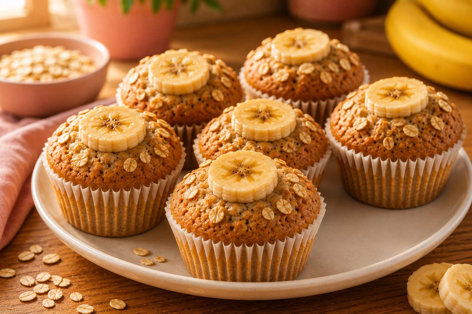 Muffin de Banana com Aveia