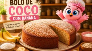 Bolo de Coco com Banana