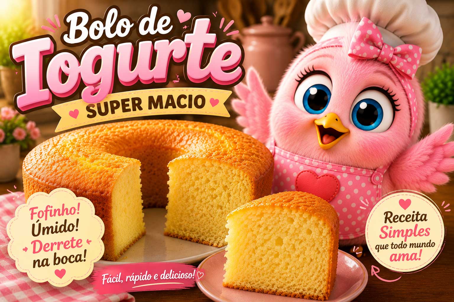 🍰 Bolo de Iogurte Super Macio