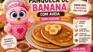 Panqueca de Banana com Aveia (Sem Açúcar) – Fácil, Saudável e Deliciosa