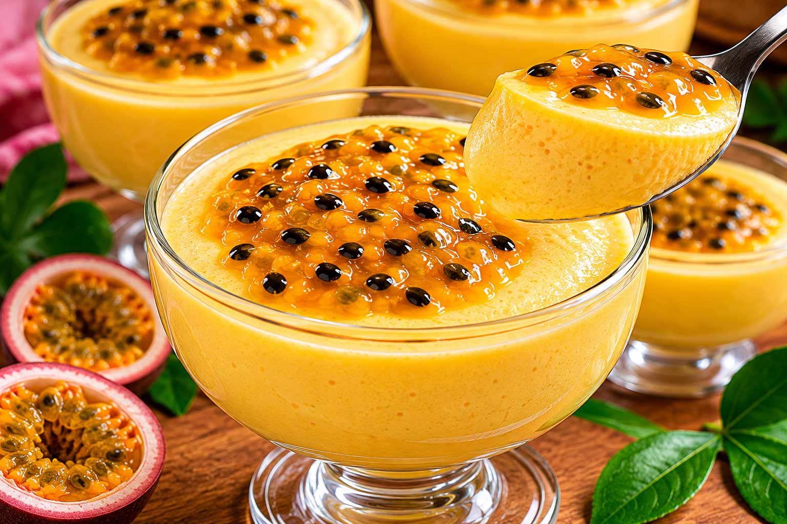 Mousse de Maracujá com 3 Ingredientes: Sobremesa Fácil, Cremosa e Deliciosa