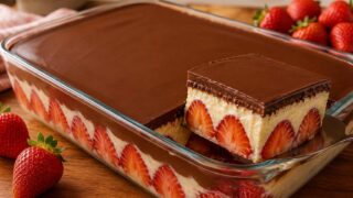🍓 Morango do Amor na Travessa: Sobremesa Cremosa com Chocolate