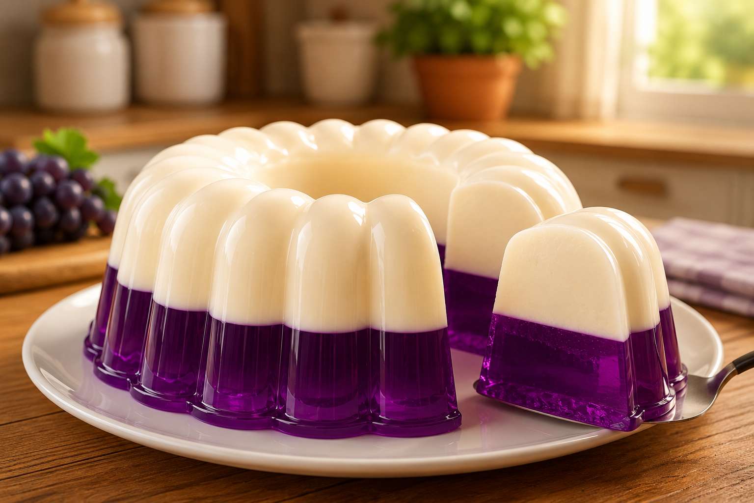 🍇 Gelatina Recheada Cremosa: Sobremesa Fácil, Linda e Refrescante