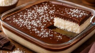 Prestígio na Travessa: Sobremesa Cremosa com Coco e Chocolate