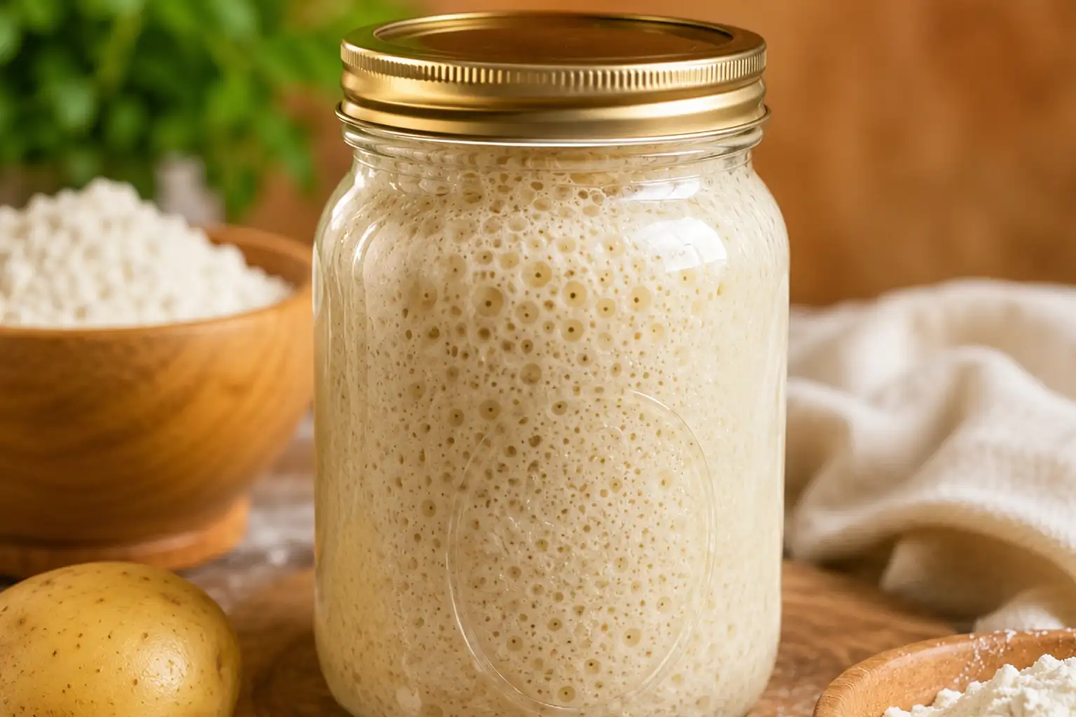 Fermento Caseiro para Pão: Como Fazer Fermento Natural Simples com Batata