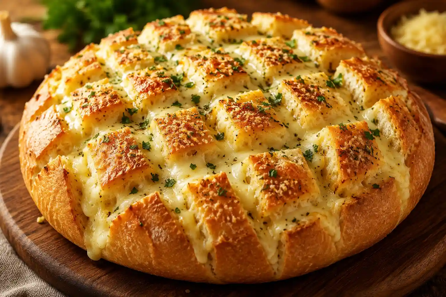 Pão de Alho Recheado: Crocante por Fora e Cremoso por Dentro