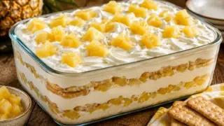 Pavê de Abacaxi Cremoso e Fácil