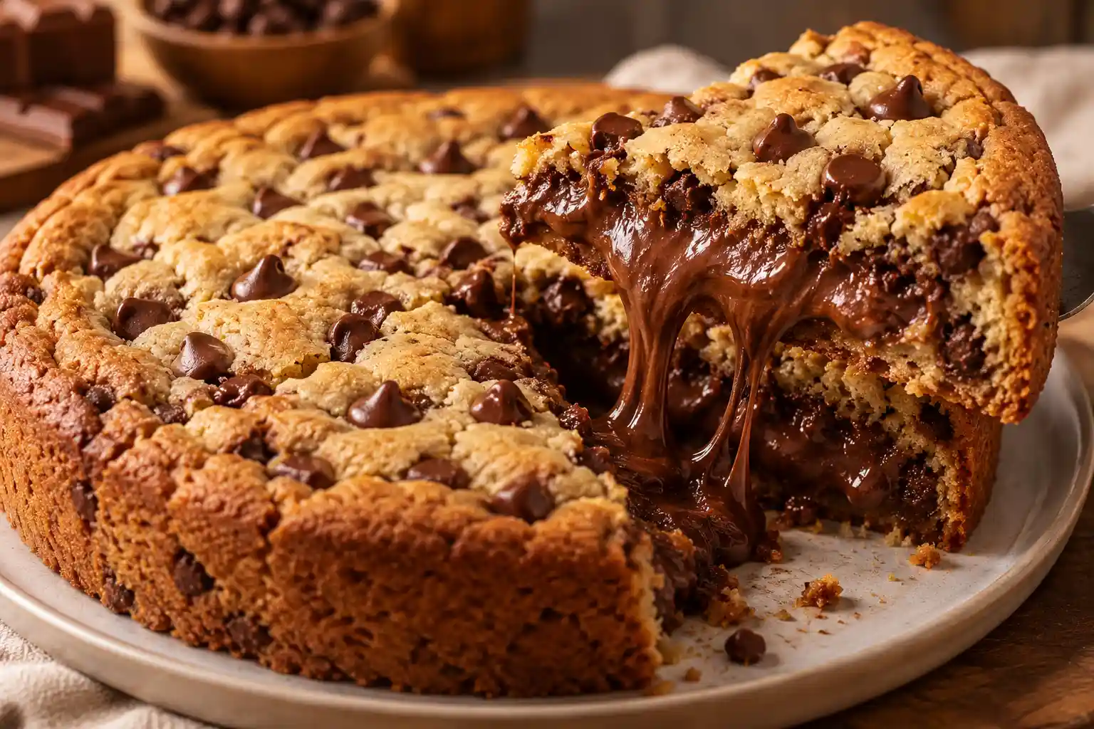 Cookie Gigante Recheado com Chocolate