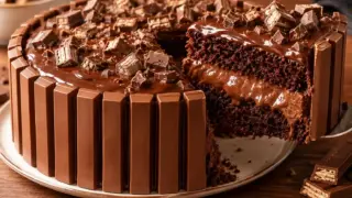 Torta de KitKat com Chocolate e Recheio Cremoso