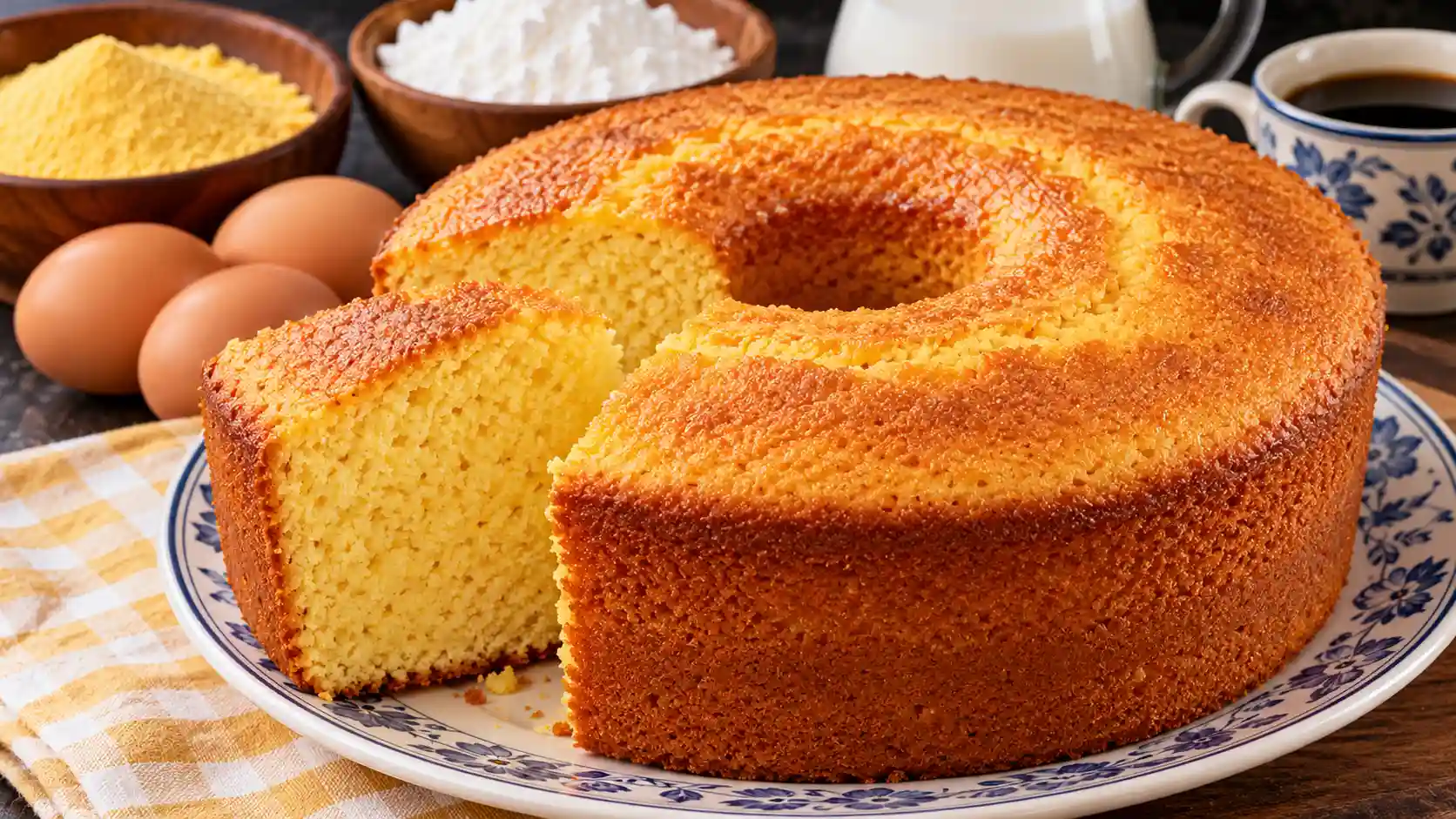 Bolo de Maizena com Fubá de Liquidificador: Fofinho e Fácil